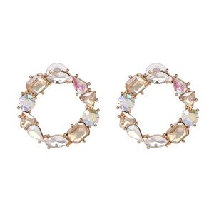 *HARTLEE* Opal Round Fashion Stud Earrings